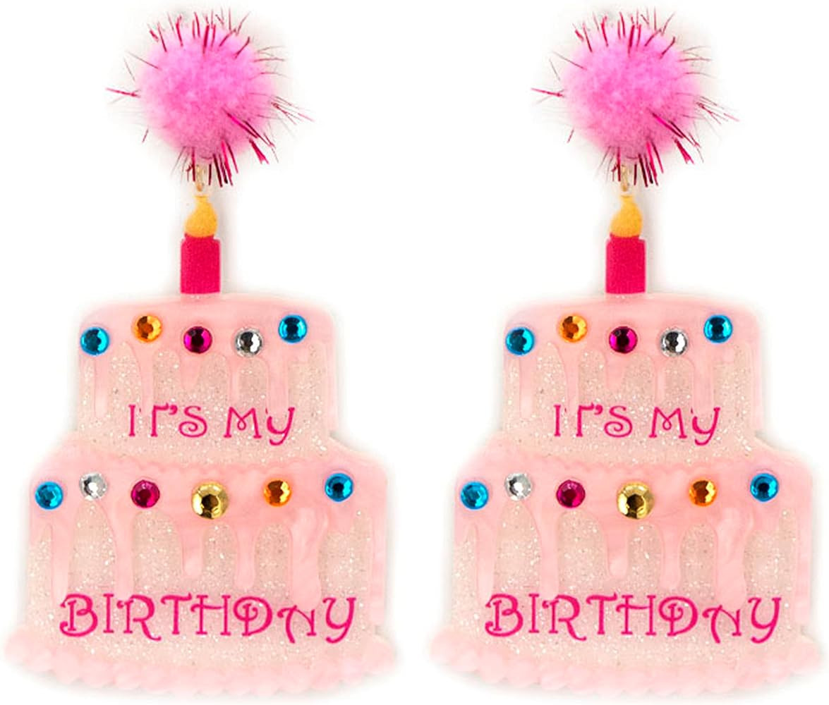 Miracle Collection Beaded Birthday cake Birthday Queen Happy Birthday Earrings for Celebration Bi... | Amazon (US)