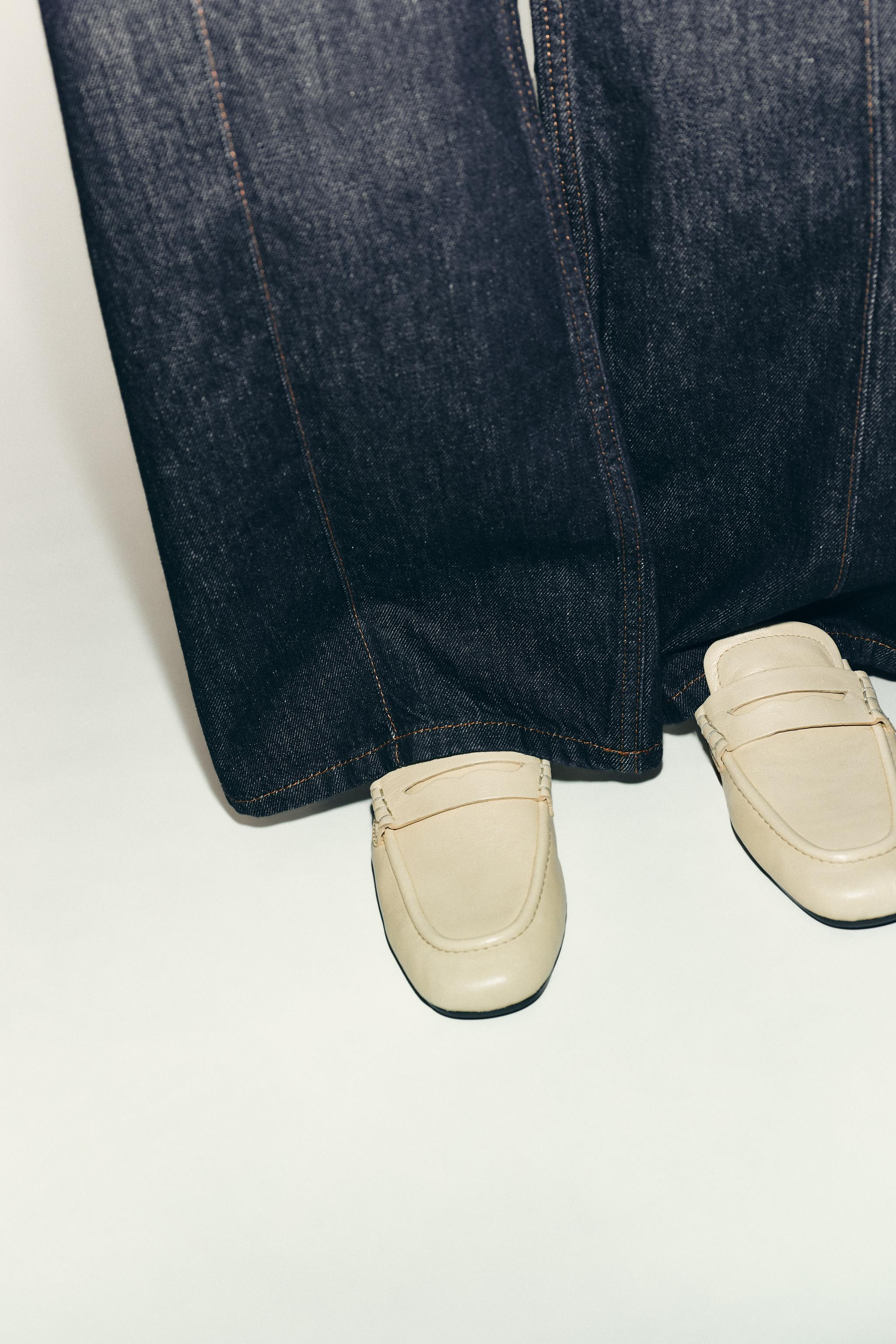LEATHER PENNY LOAFERS | Zara US