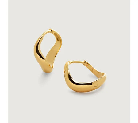 Swirl Small Hoop Earrings | Monica Vinader (Global)
