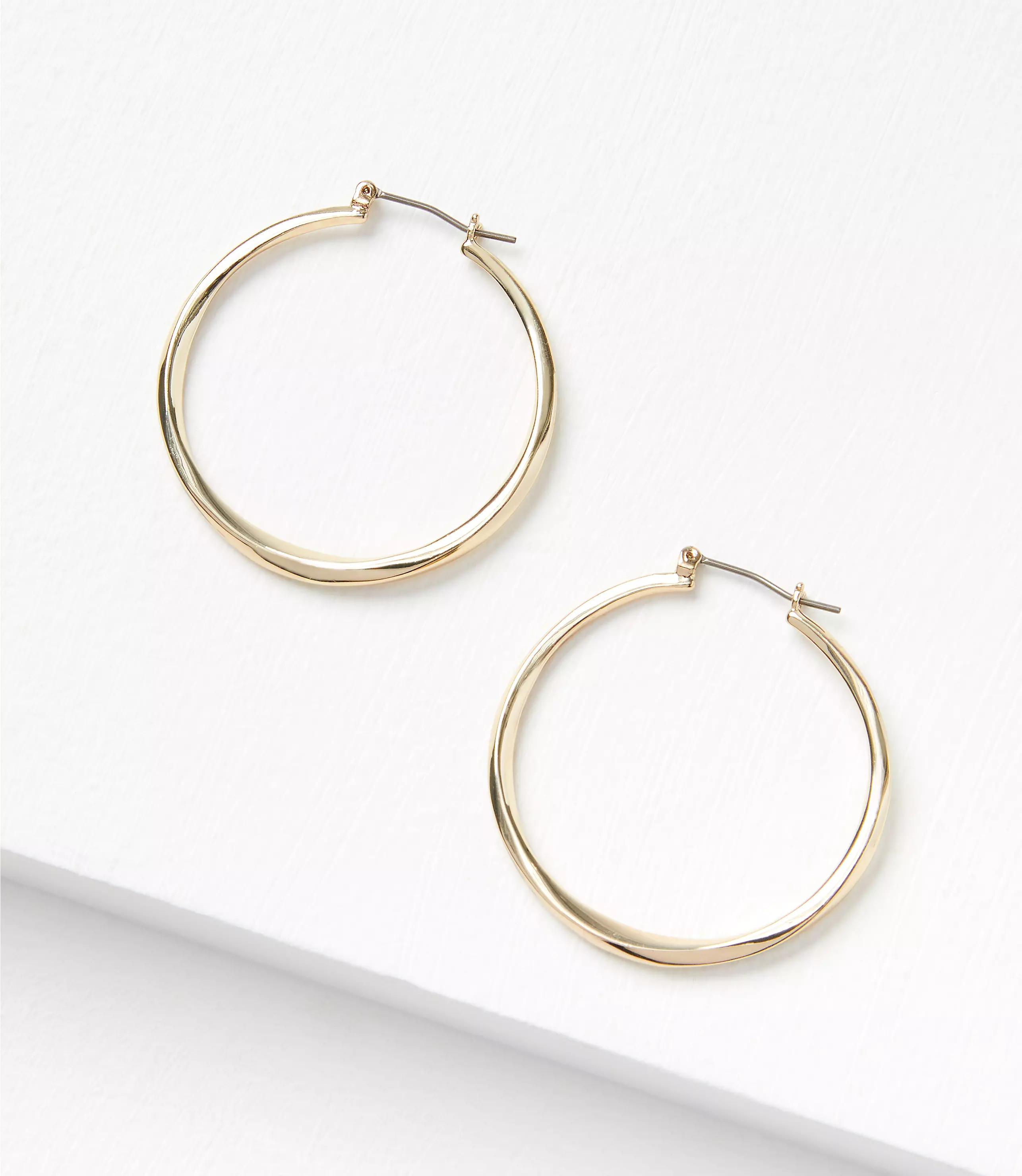 Sculpted Hoop Earrings | LOFT