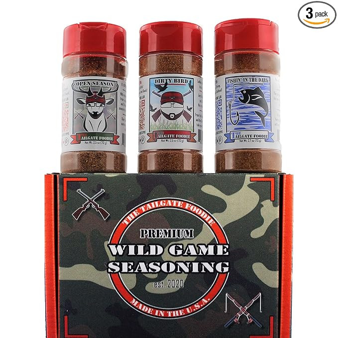 THE TAILGATE FOODIE Rare Wild Game Seasonings | Hunter’s Edition | Sportsman Gift Set | 3 Flavo... | Amazon (US)