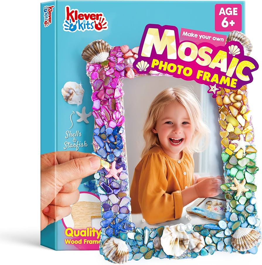 JOVA Klever Kits Mosaic Photo Frame Craft Kit, DIY Crafts for Girls 8-12 6 7 Years Old Girl Gifts... | Amazon (US)
