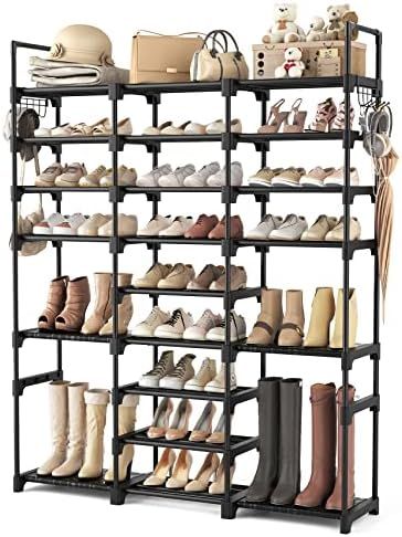 Amazon.com: Tall Shoe Rack Organizer for Entryway, 9 Tiers 50-55 Pairs Large Shoes Rack Shelf Sta... | Amazon (US)