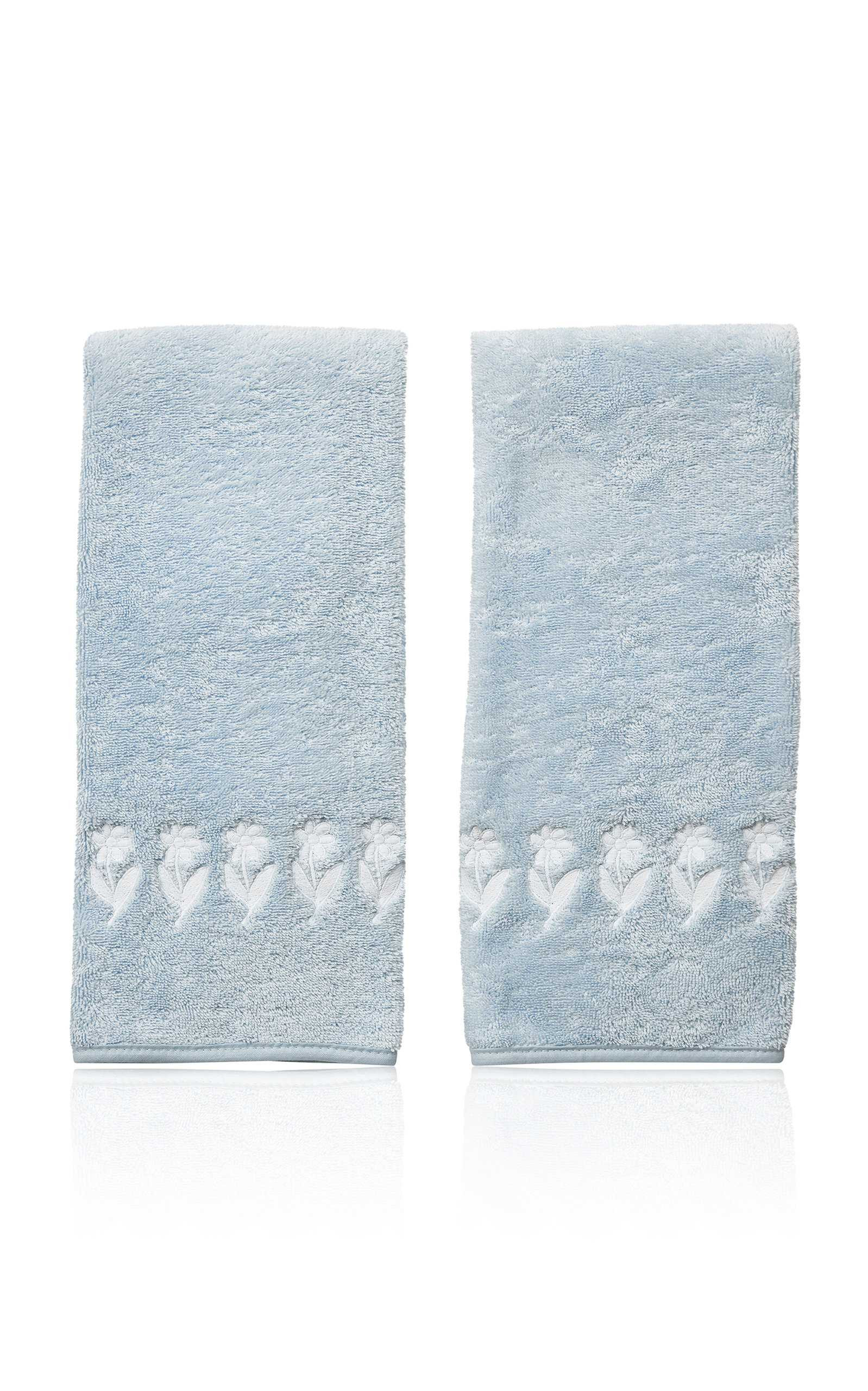 Piped Edge Hand Towels (Pair) | Moda Operandi (Global)