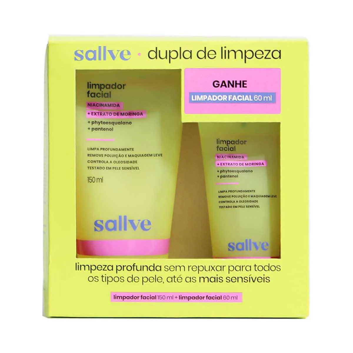 Kit Limpador Facial Sallve 150Ml + 60Ml | DrogaRaia (BR)