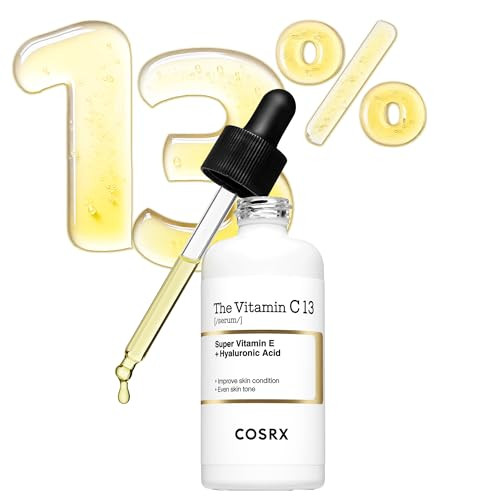 COSRX Pure Vitamin C 13% Serum (Renewal) with Vitamin E & Hyaluronic Acid, Korean Vitamin C Serum, Hydrating Facial Serum for Fine Lines, Uneven Skin Tone & Dull Skin, 0.67fl.oz, Korean Skin Care | Amazon (US)