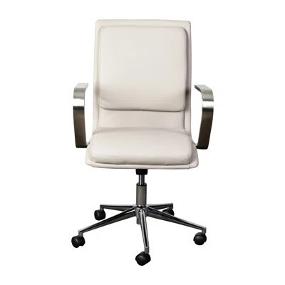 Mid-Back Designer Upholstered Swivel Executive Office Chair with Armrests | Wayfair North America