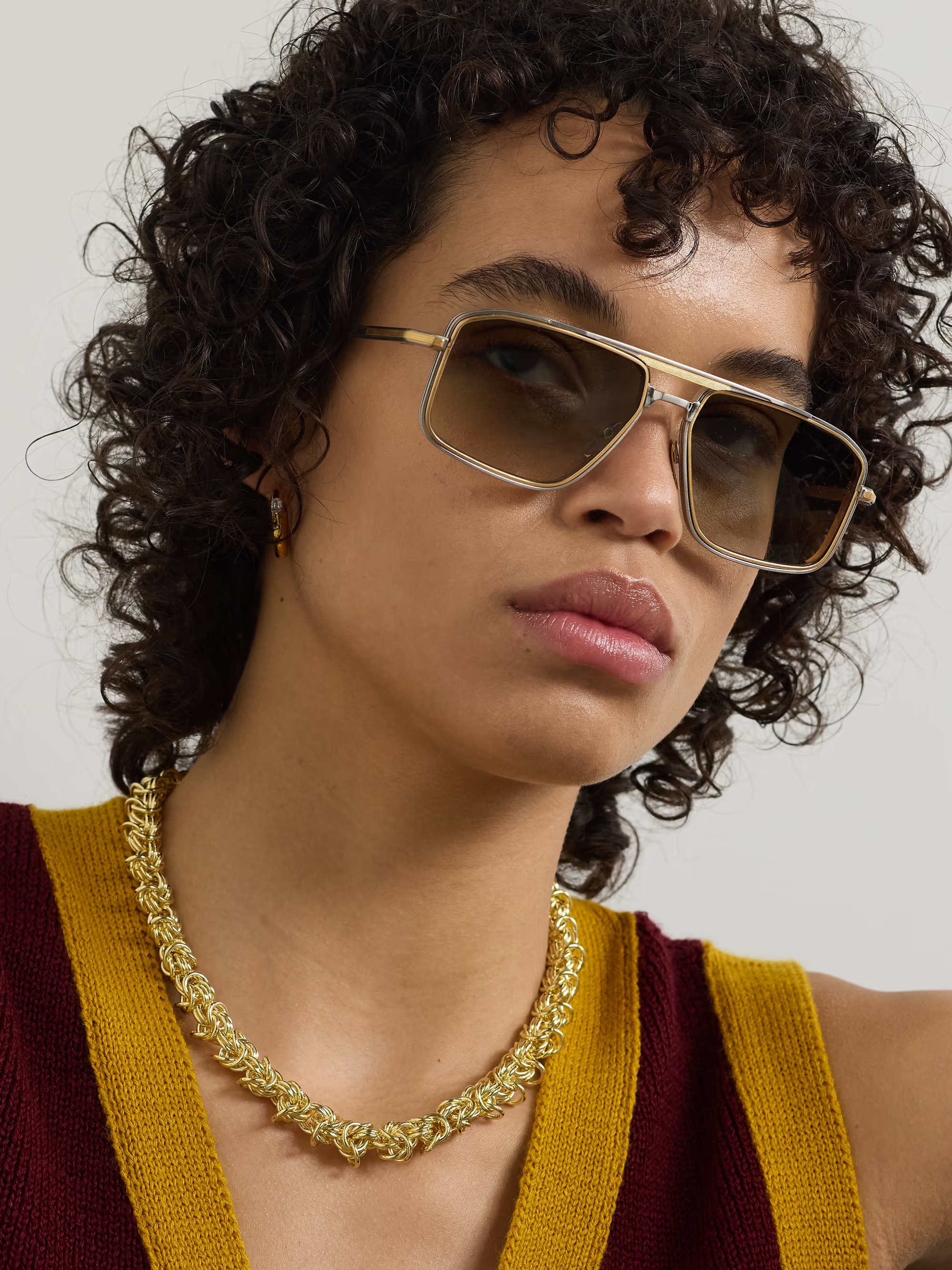 JACQUES MARIE MAGEEarl aviator-style two-tone titanium sunglasses | NET-A-PORTER (UK & EU)