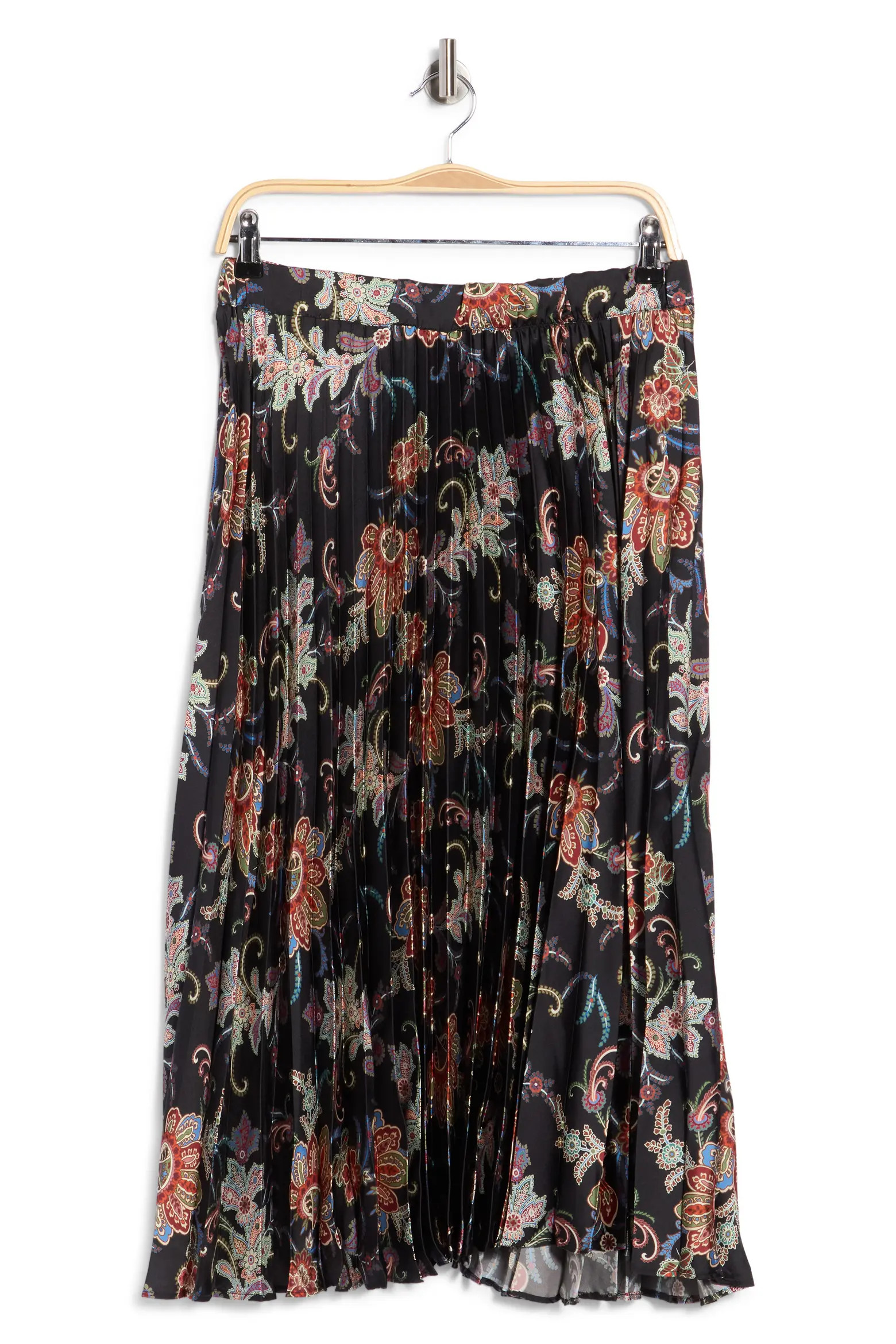 T Tahari Knife Pleated Pull-On Midi Skirt in Layered Congo Print at Nordstrom Rack, Size X-Small | Nordstrom Rack