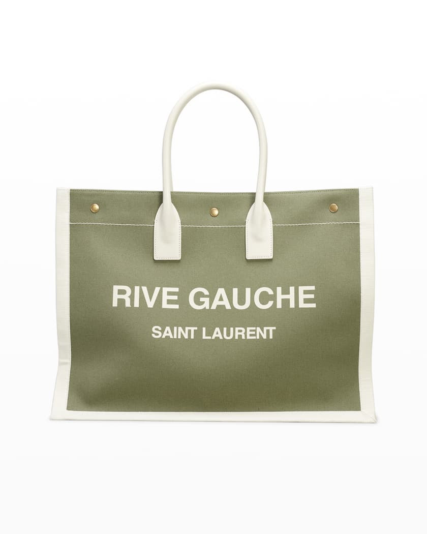 Rive Gauche Small Canvas Tote Bag | Neiman Marcus