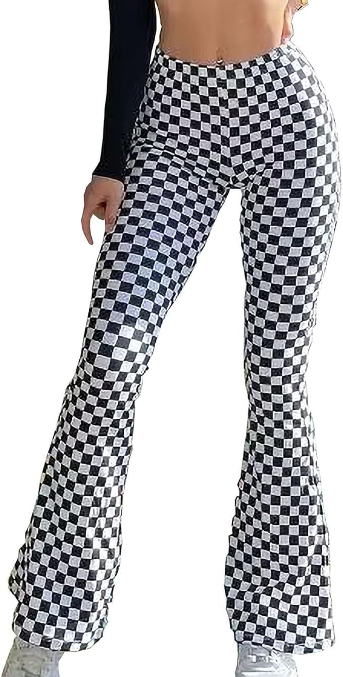 Soft high Waist Flared Pants, Women's Wide Leg Pants, Leopard Snakeskin Print high Waist Printed ... | Amazon (US)