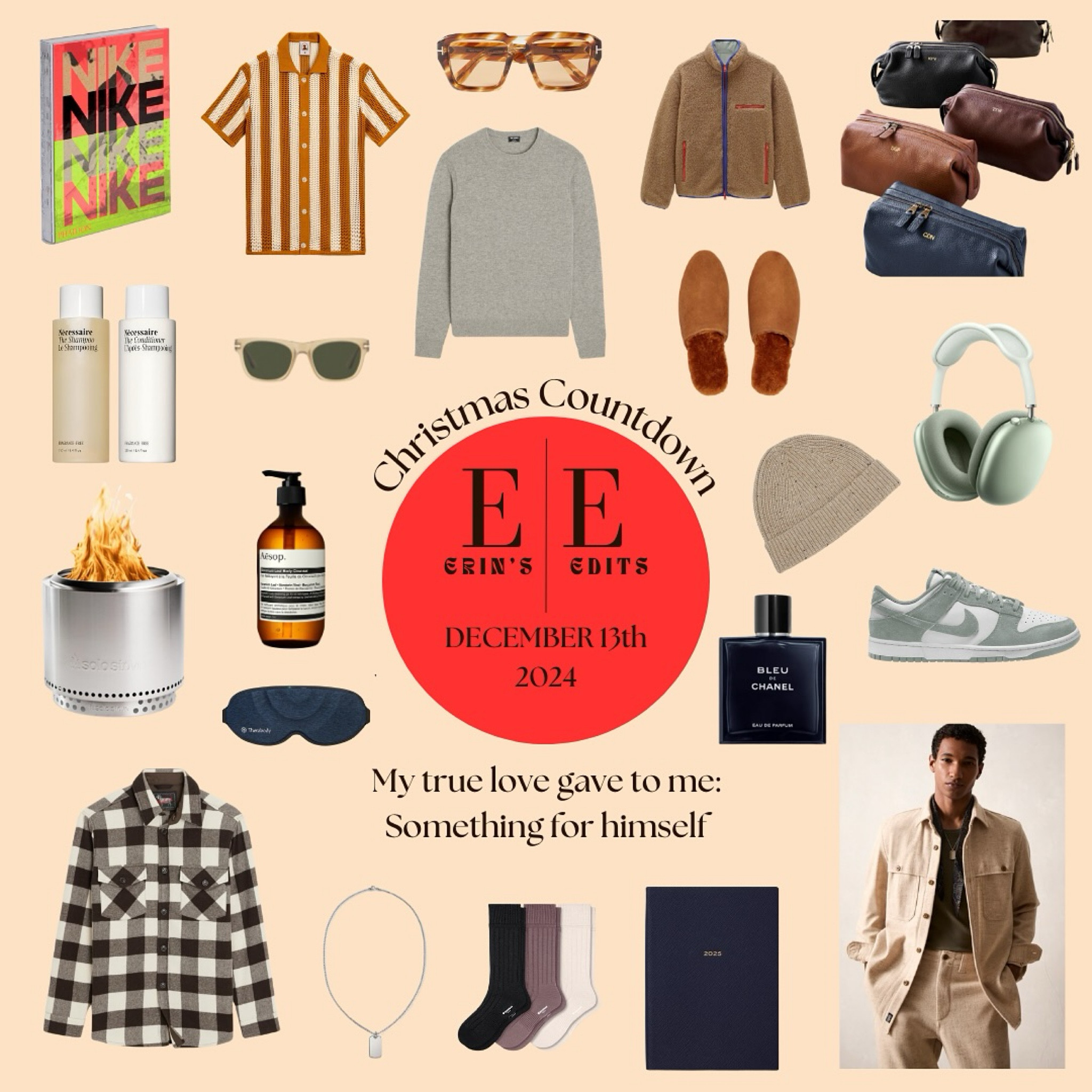 Christmas Countdown : DECEMBER 13th ⭐️ 

This one is for the men in your life. I always try to stick with classic yet stylish gifts for my other half. Things that he would never buy himself but that I know he will use and wear a lot. 

A fun printed shirt, or warm fleece jacket. Some chic slippers to wear around the house, a cashmere shirt jacket, some nice grooming products and a monogrammed leather bag to keep them in when he travels. A great coffee table book, his favorite cologne (always Chanel Bleu) some timeless sneakers, the new Apple wireless headphones, a fire pit that you can put in a bag and take to the beach, some great sunglasses or Tom Ford specs (he has finally admitted he needs glasses!), a new coffee machine, some cashmere and silk ribbed socks for work. You get the picture. 

I will be rounding up the last 14 days of Christmas gifts in my substack newsletter this weekend so if you want to see everything in one place, subscribe now for free at the link in my bio. 

My picks for him are all linked on my @shop.ltk, comment below ⬇️ or DM me for links! Happy shopping ❤️

#LTKMens #LTKGiftGuide #LTKHoliday