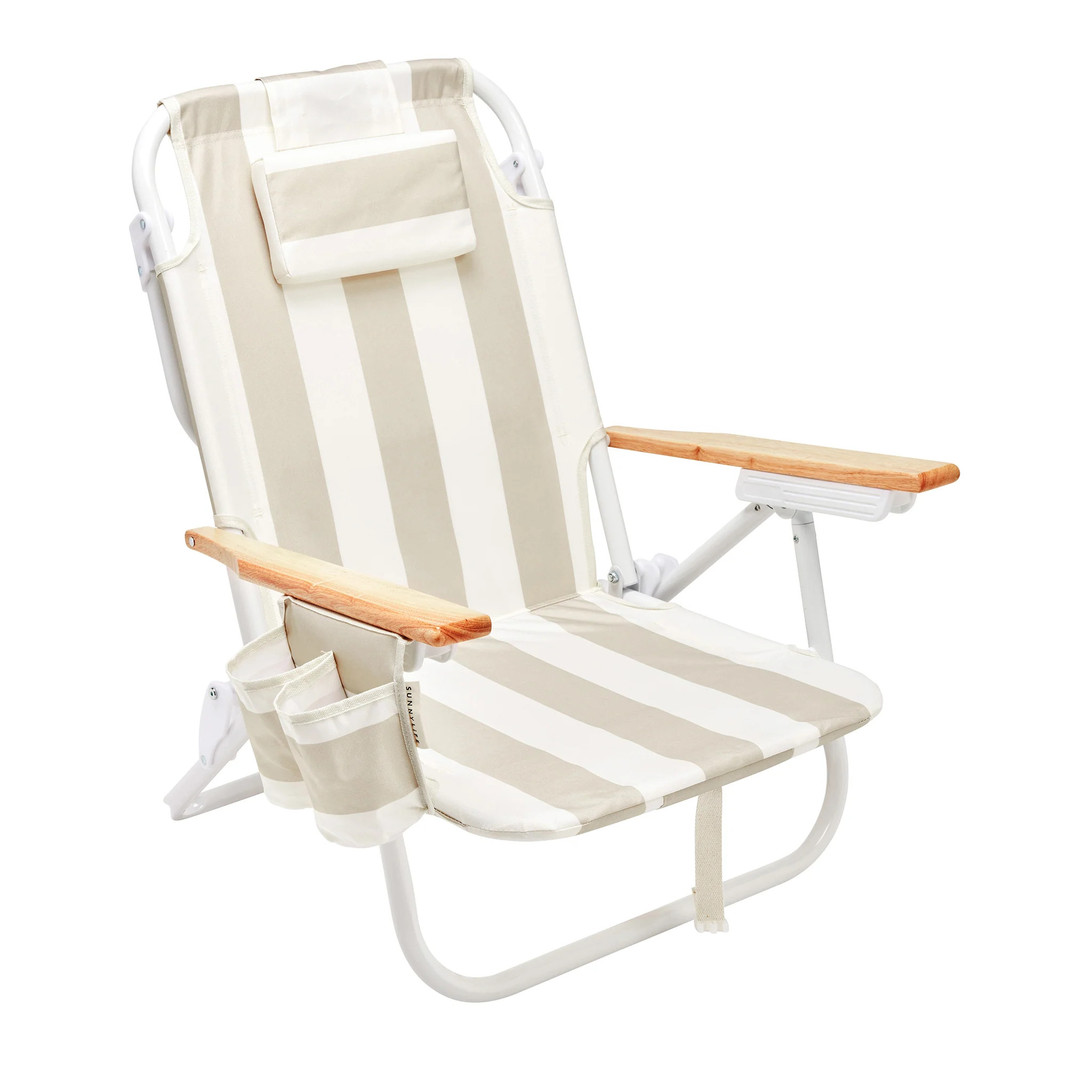 Deluxe Beach Chair - Oyster Stripe | SUNNYLIFE US