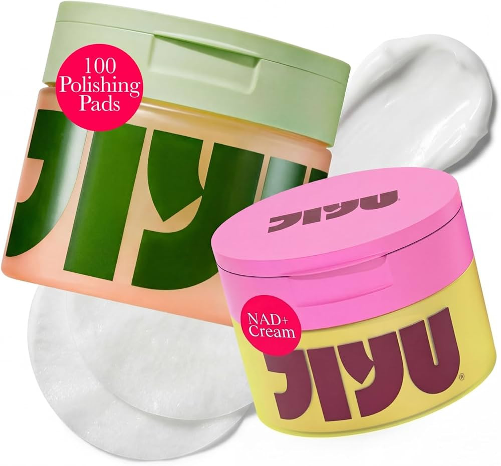 JiYu Korean Skincare Bundle \u2013 NAD+ Hydrating Face Moisturizer (50 ml) + Toning Polish Pads (... | Amazon (US)