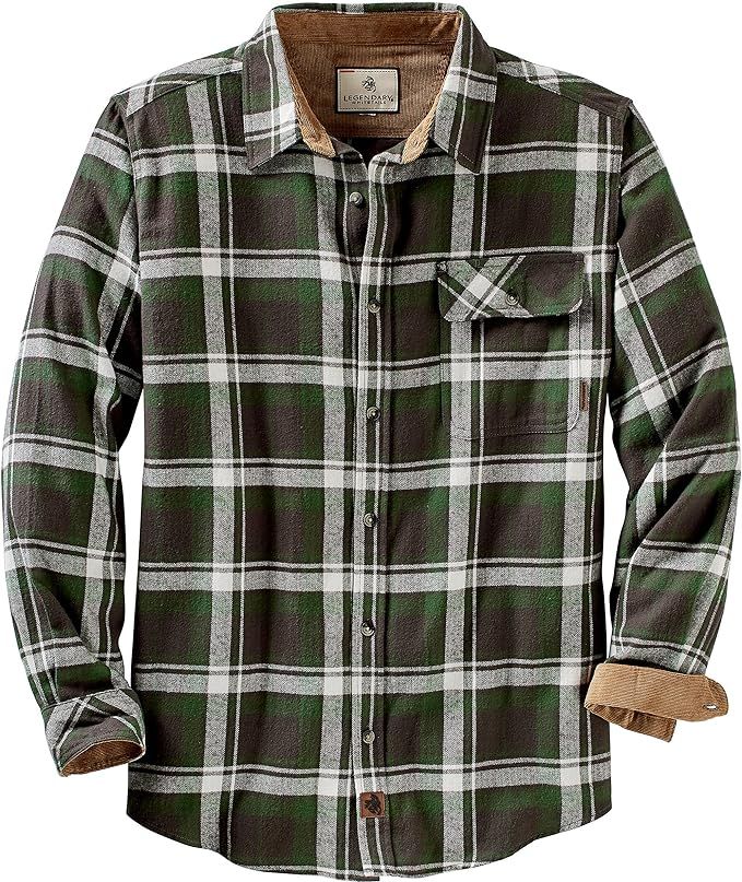 Legendary Whitetails Men's Buck Camp Flannel Shirt | Amazon (US)