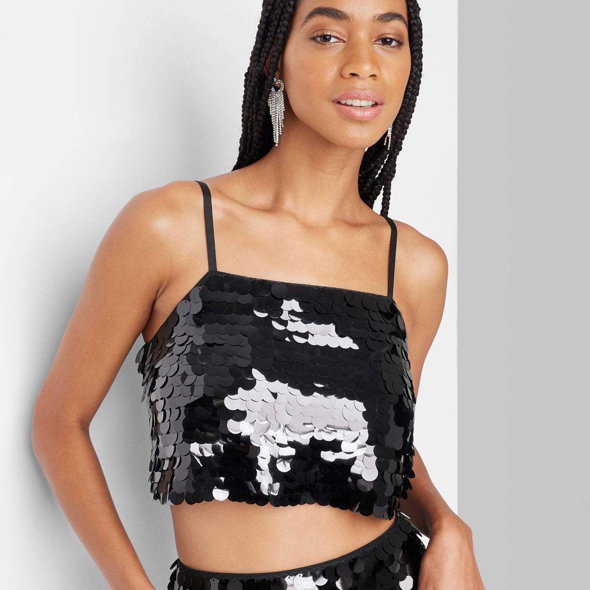 Women's Cropped Paillette Tank Top - Wild Fable™ | Target