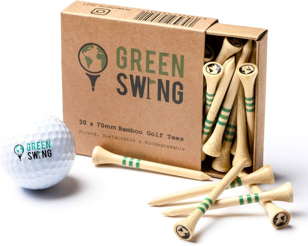 Green Swing Bamboo Golf Tees | Strong Sustainable Biodegradable | 30pcs | Amazon (US)