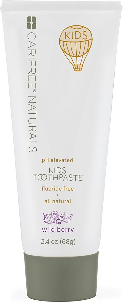 CariFree Naturals Kids Toothpaste | Fluoride-Free, 40% Xylitol, Organic Wild Berry Flavor, pH Ele... | Amazon (US)