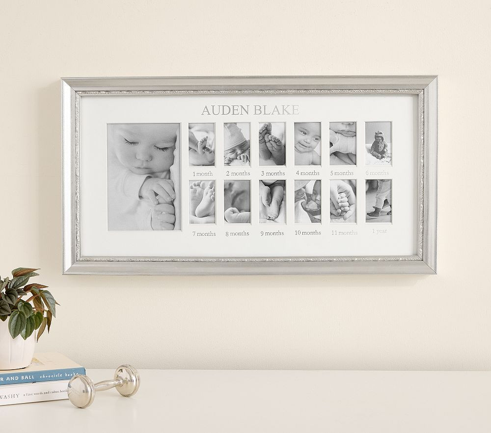 Silver Leaf First Year Frame (11.5" x 22") | Pottery Barn Kids