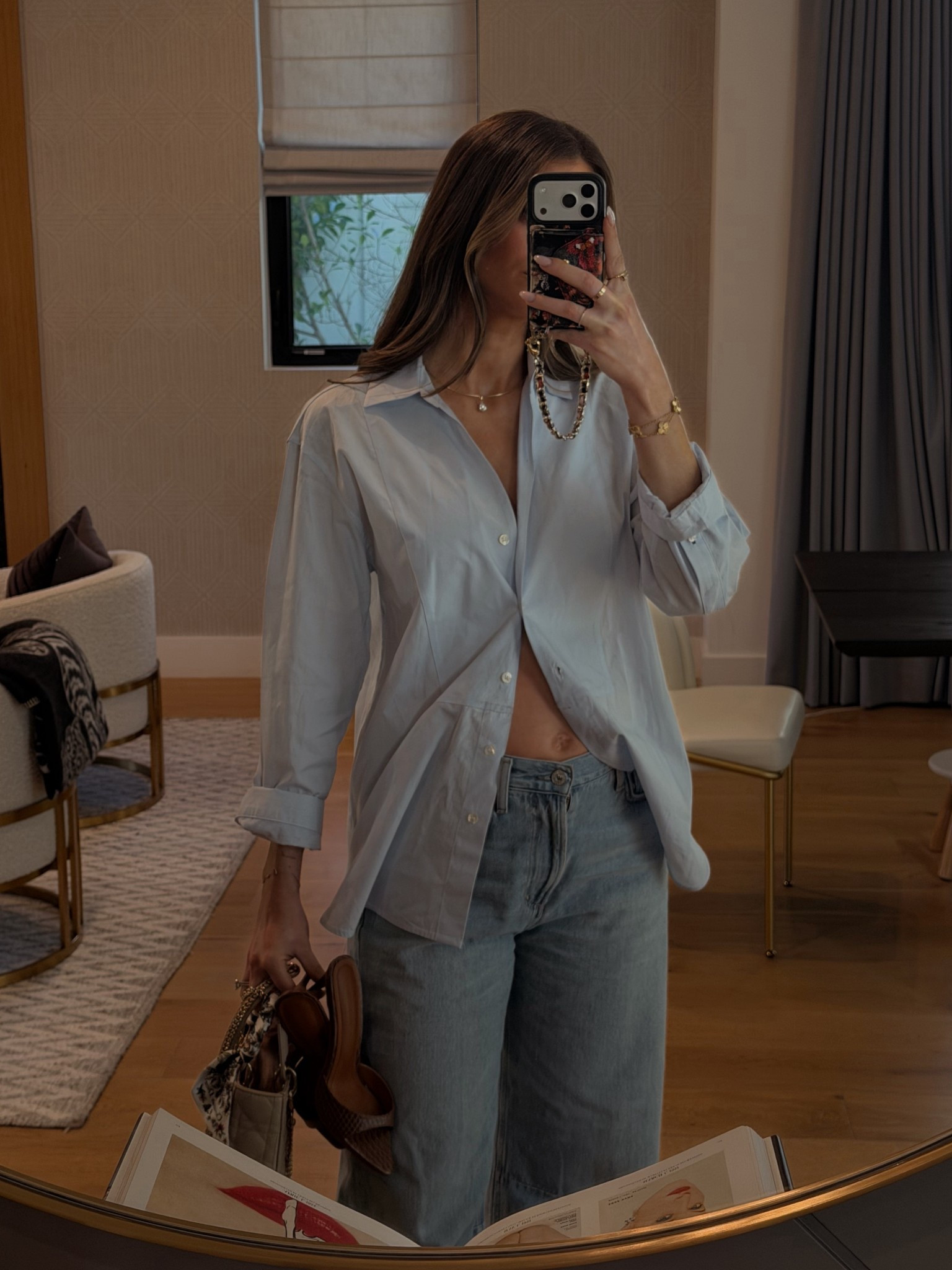 The pregnancy go-to outfit lately. Button down from Zara, jeans size 28 (sized up 3 sizes for the bump). #pregancyoutfits

#LTKootd #LTKmomlife
