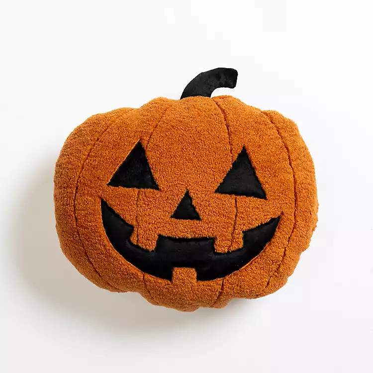 New! Jack-O-Lantern Shaped Throw Pillow | Kirkland's Home