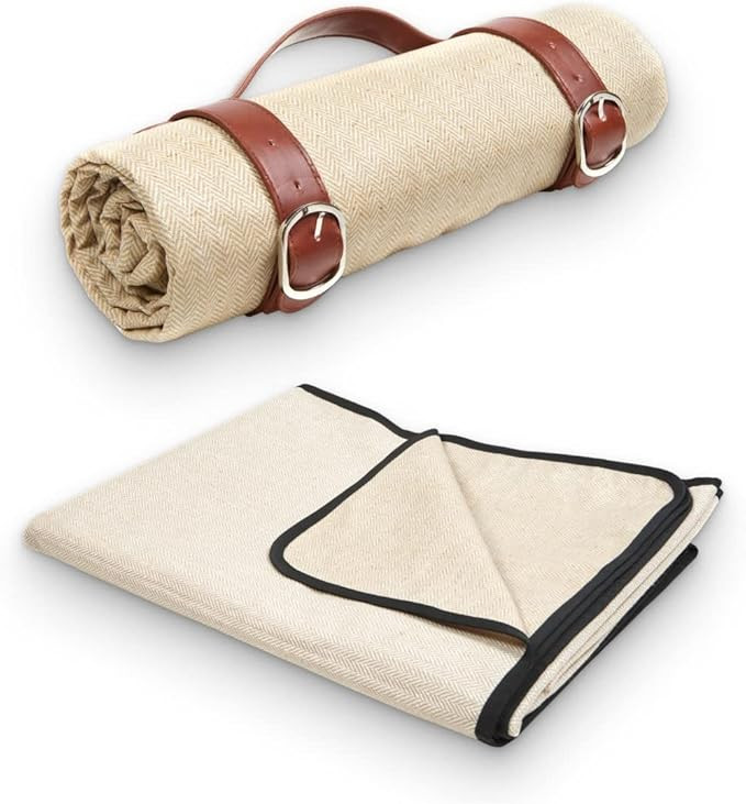 Picnic Blanket with Carrying Strap - Waterproof Outdoor Picnic Mat - Extra Large Foldable Blanket | Amazon (US)