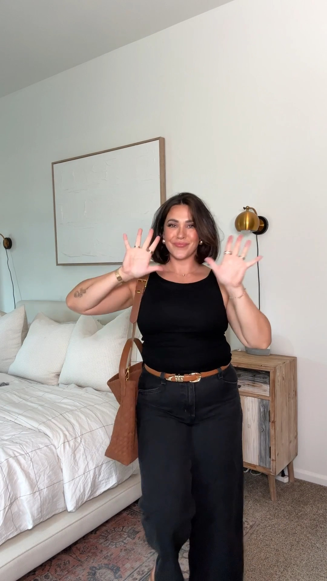 Edgy chic spring style! Top is M, pants are 30w (size up) I’m 5’4 :)  the top has a built in bra with padding but padding can be removed :) 

#LTKMidsize #LTKSeasonal #LTKootd