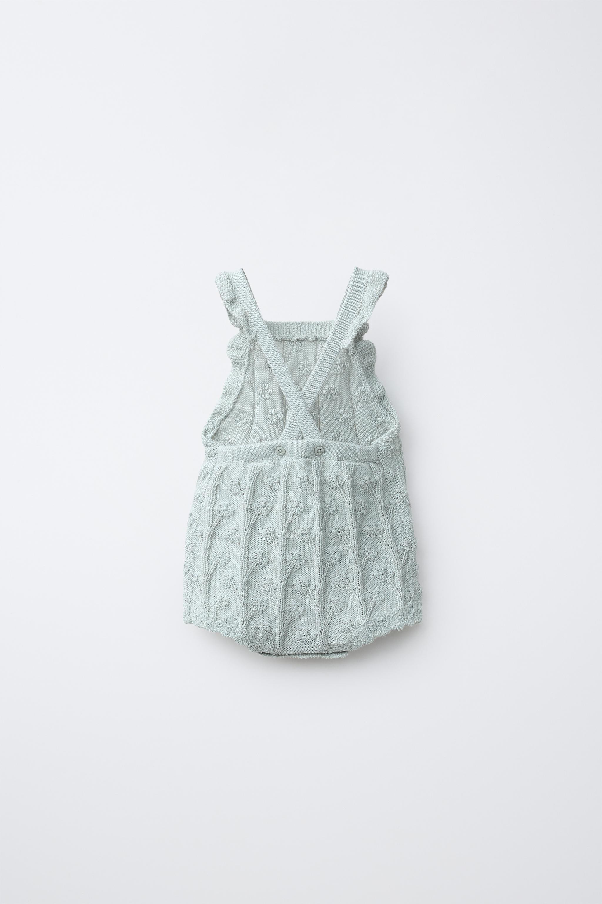 LINEN BLEND KNIT ROMPER | Zara US