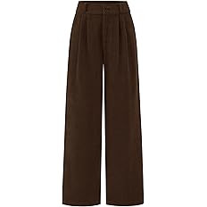 KIRUNDO Corduroy Pants Women High Waisted Wide Leg Pants Business Casual Fall Winter Straight Loo... | Amazon (US)