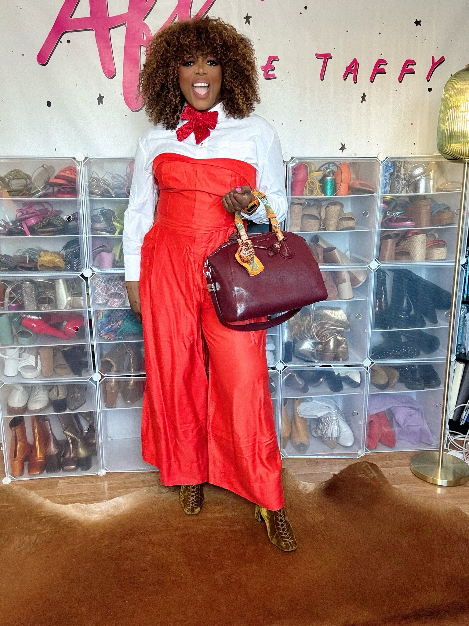 The beginning of my How to Series on styling for the month! Loved this outfit for my final Holiday Party look, this red sequins hair barrette shaped bow tie really took it to another level! Paired with a white button down, red  strapless jumpsuit, suede laced booties & oxblood purse & I was holiday party ready! Note to self open the barret bow tie & clip it over the button on the collar for that je nais se quoi!!

#LTKStyleTip #LTKHoliday #LTKSeasonal