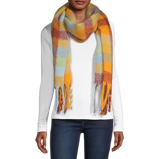 a.n.a Fringe Xl Plaid Oblong Cold Weather Scarf | JCPenney