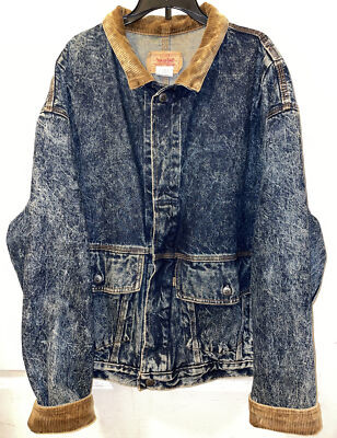 Vintage Levi Strauss & Co. denim jacket with courdory collar & cuffs Sz. L | eBay US
