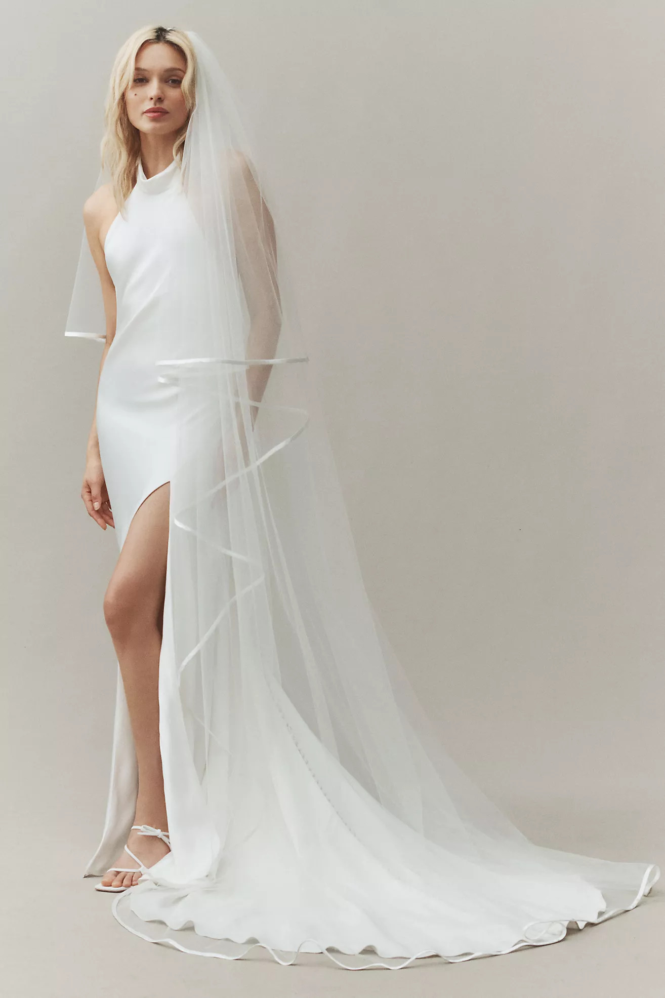 Ofrenda Kepler Satin Trim Veil | Anthropologie (US)