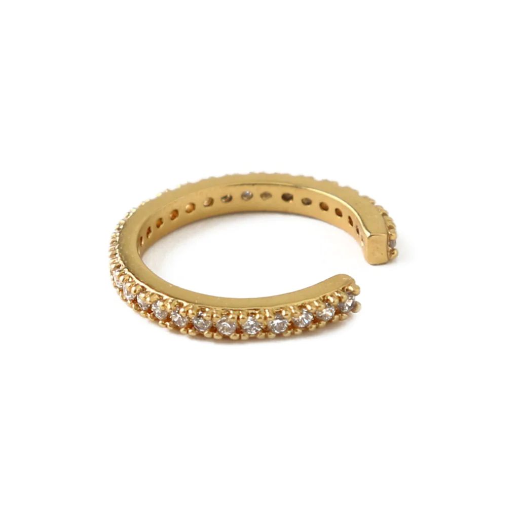 Fine Pave Ear Cuff - Gold | Orelia London