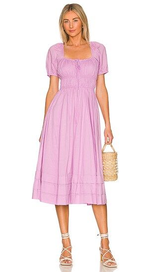Ruched Midi Dress in Violet | Revolve Clothing (Global)
