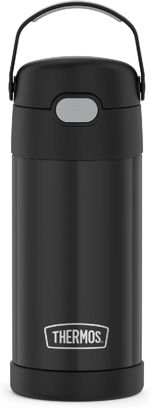 THERMOS FUNTAINER Water Bottle with Straw, 12oz, Black | Amazon (US)