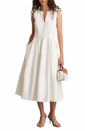 Reiss Liza Sleeveless Flare Maxi Dress in Ivory at Nordstrom Rack, Size 4 Us / 8 Uk | Nordstrom Rack