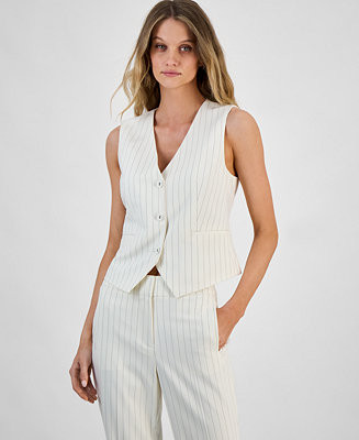 Women's Pinstriped Vest, Exclusively at Macy's | Macy's