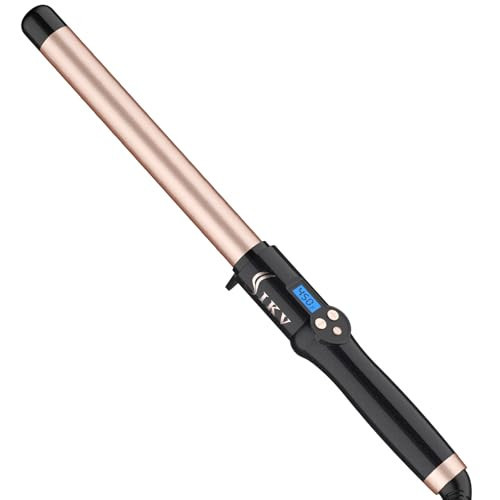 1 Inch Curling Wand Long Barrel, Dual Voltage Hair Curling Iron Wand Ceramic for Long Hair,10 Adjustable Temp | Amazon (US)