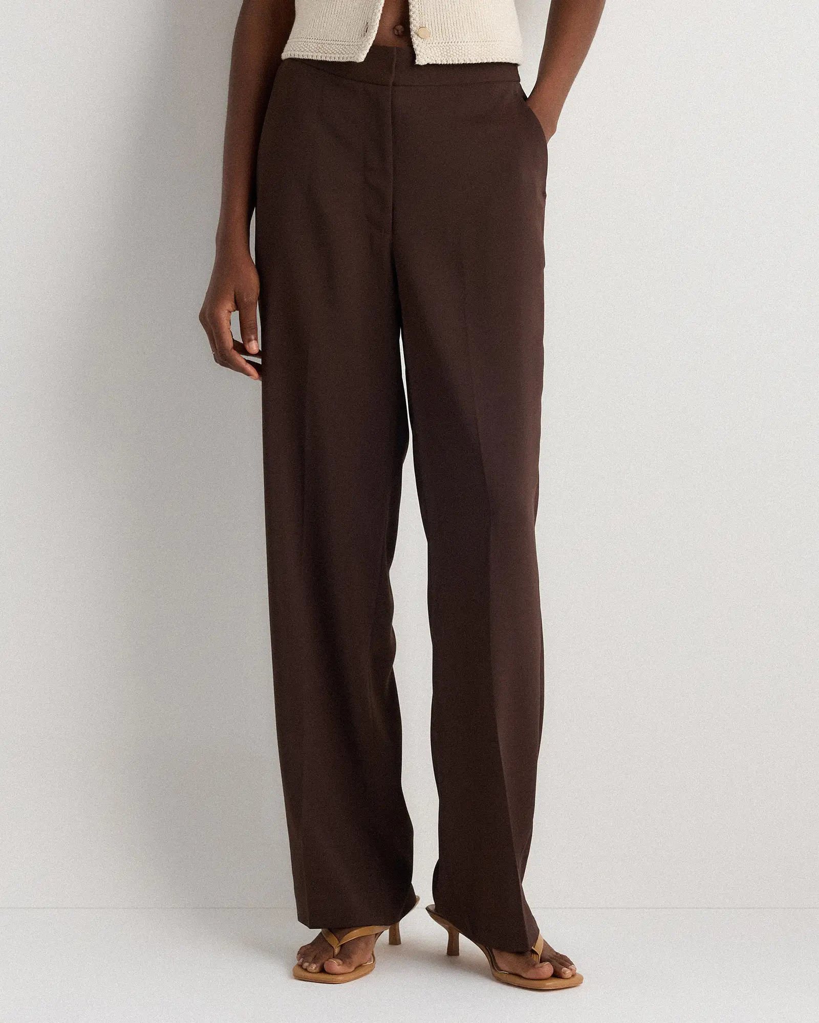 Stretch Crepe Classic Trouser Pants | Quince