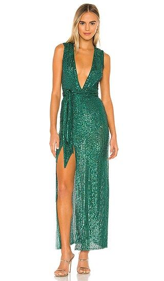 Elektra Gown in Emerald Green | Revolve Clothing (Global)