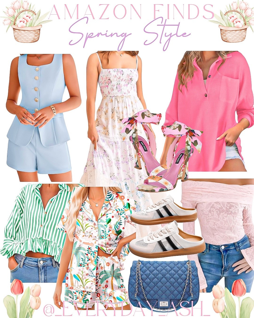 Amazon // recent favorites 💗💚

Blue set, workwear, floral dress, maxi dress, pink Henley, green top, pajamas, pink top, sneakers, spring shoes, floral heels, denim bag, Amazon fashion 

#LTKSaleAlert #LTKSeasonal #LTKootd