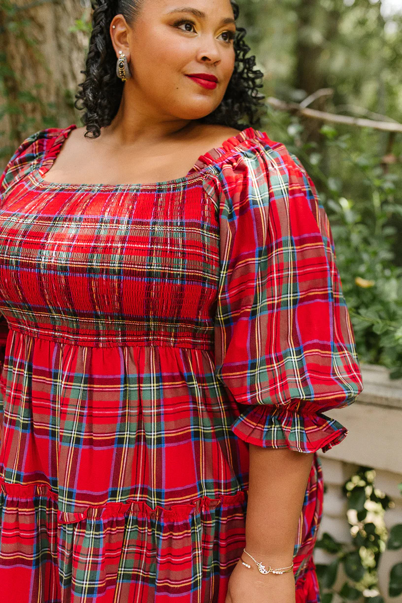 Madeline Dress in Holiday Plaid | Ivy City Co