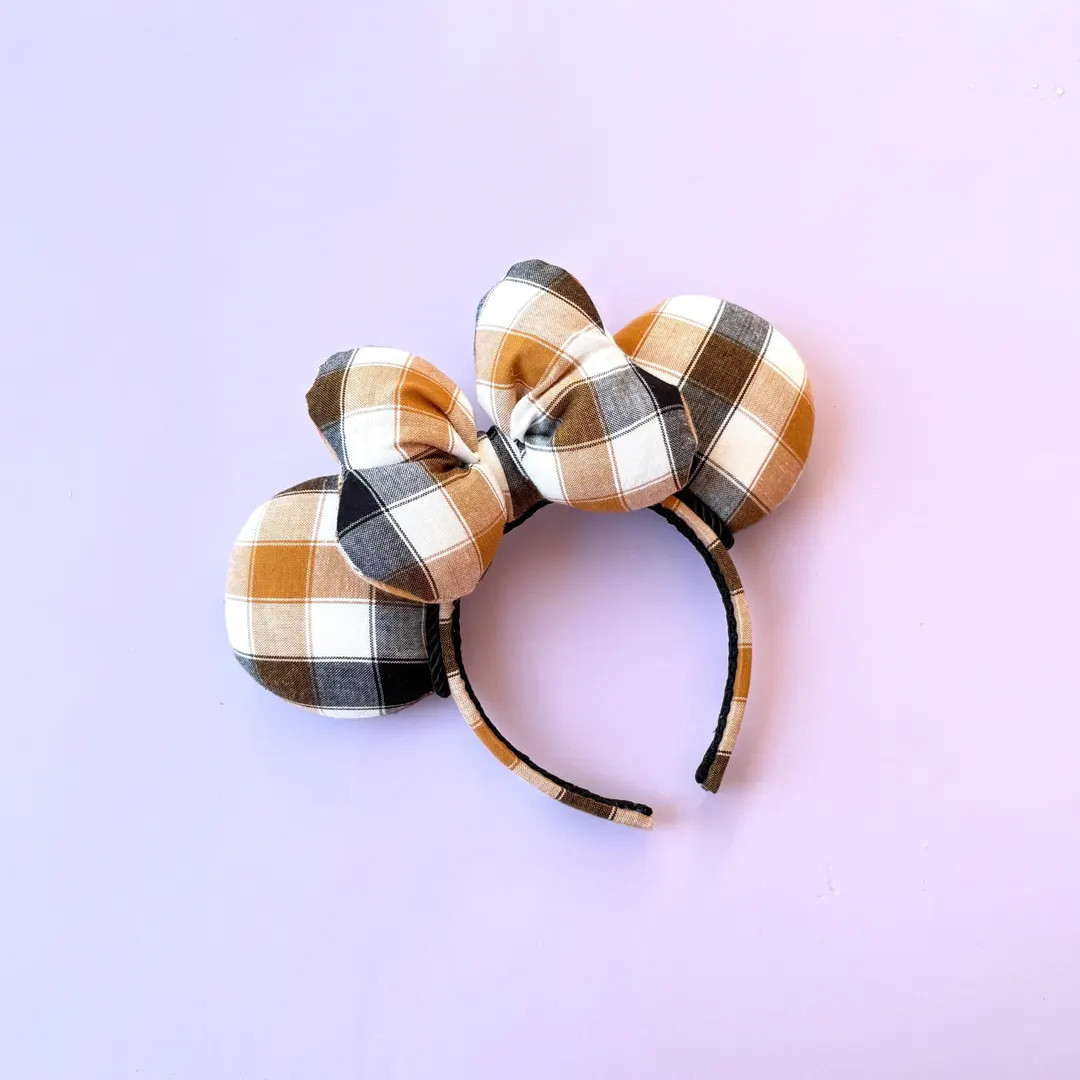 Brown & Black Plaid Ears | Etsy (Global)