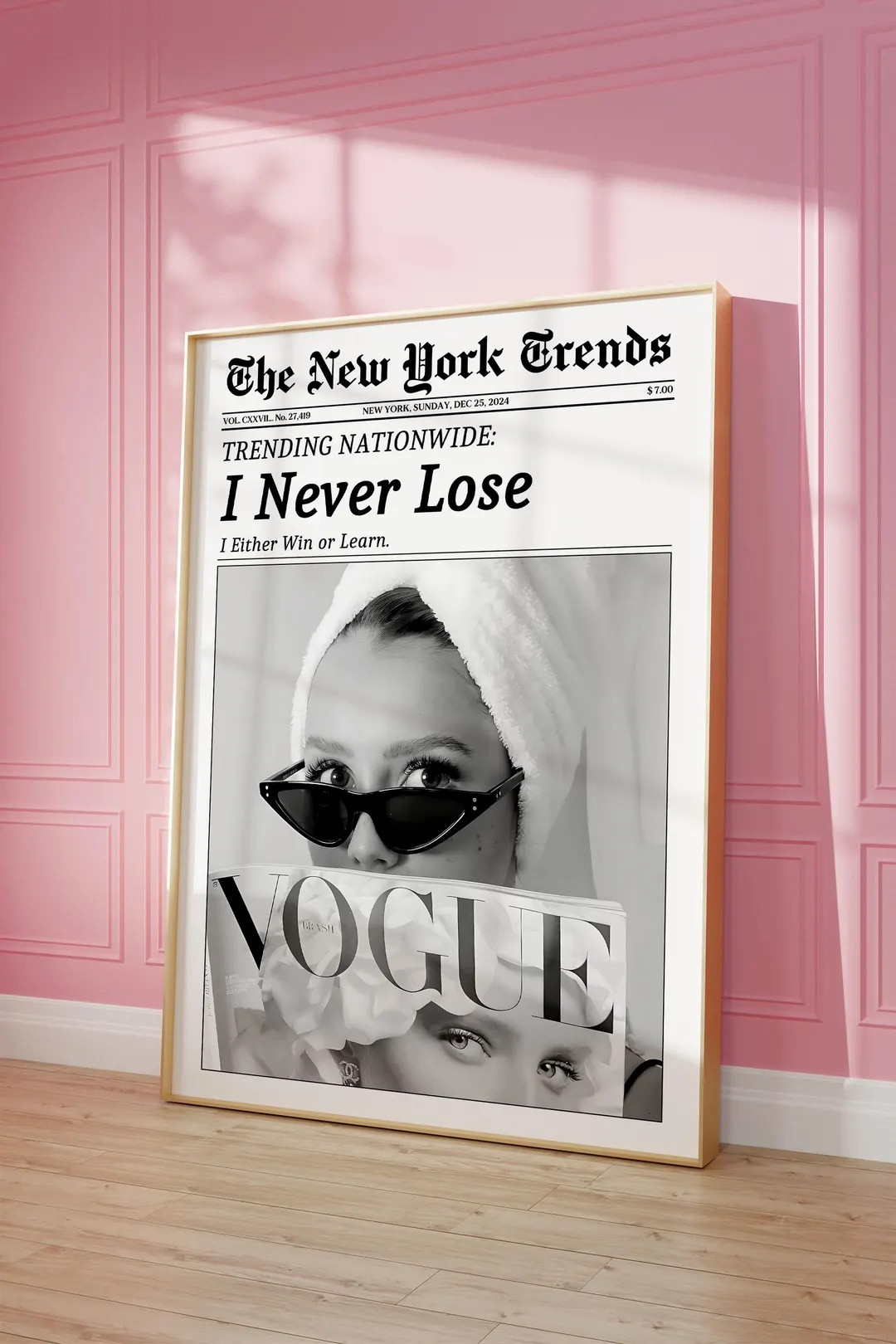 Trendy Newspaper Print, Affirmation Print, New York Times Wall Art, Bathroom Decor, Vintage Bar C... | Etsy (US)