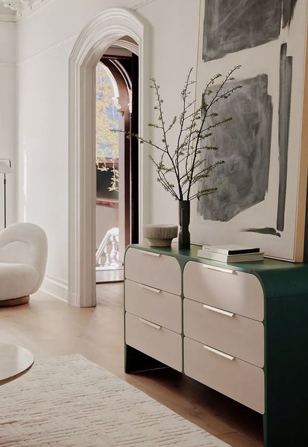 New dresser from Anthropology : ash wood, rounded detailing, smooth hardware, accent green color. 30% off for VIP Preview today,,

#LTKHoliday #LTKCyberWeek #LTKhome
