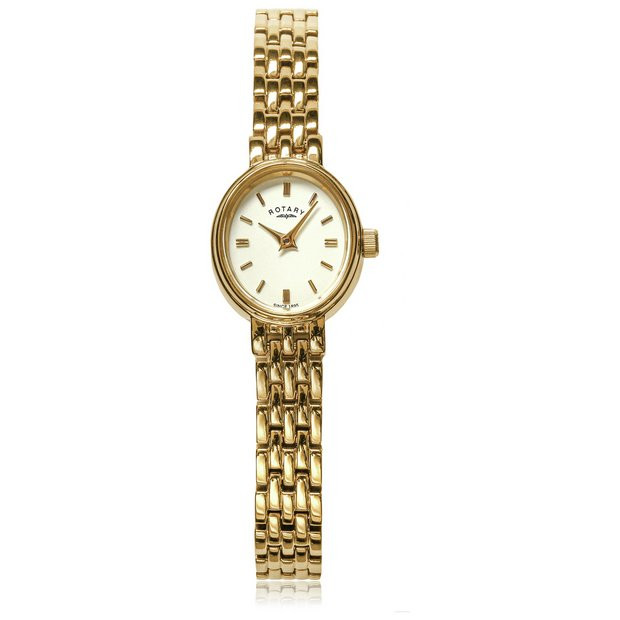 Rotary Ladies Gold Coloured Stainless Steel Bracelet Watch | argos.co.uk