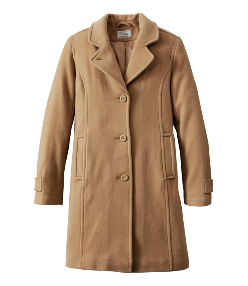 Women's Classic Wool Winter Coat, Three-Quarter Tan 3X | L.L. Bean