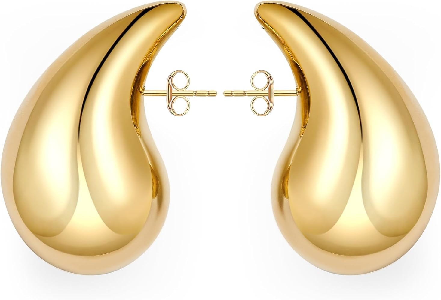 Chunky Teardrop Earrings for Women Trendy Earrings Dupes, Lightweight Drop Earrings for Women Chu... | Amazon (US)