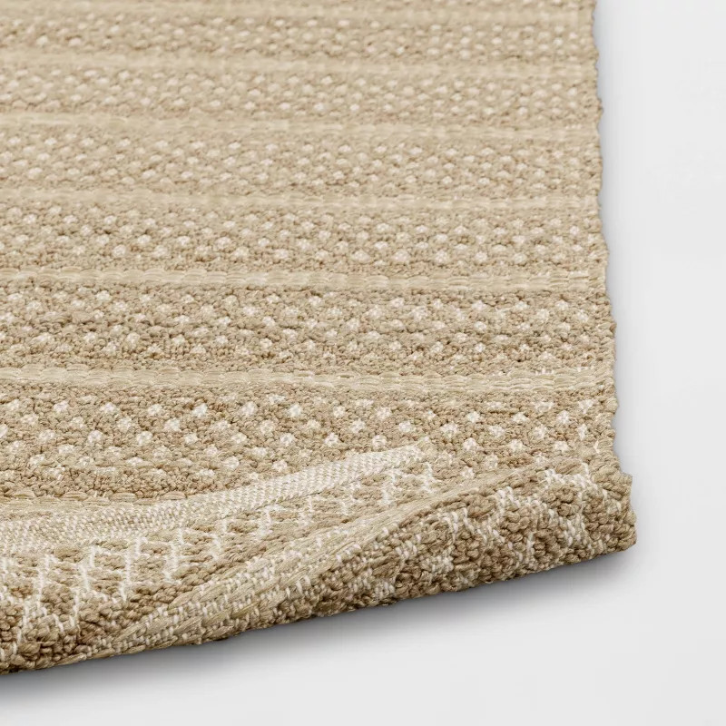 Textured Tonal Stripe Outdoor Rug Tan - Threshold™ designed with Studio McGee | Target